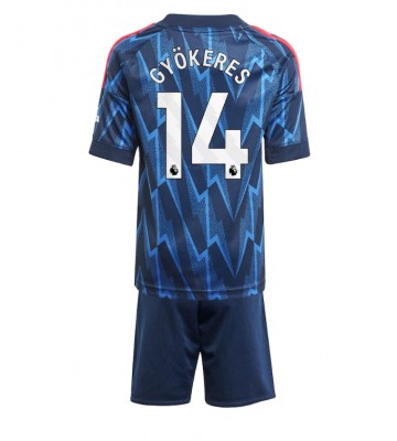 Arsenal Viktor Gyokeres #14 Udebanetrøje Børn 2025-26 Kortærmet (+ Korte bukser)